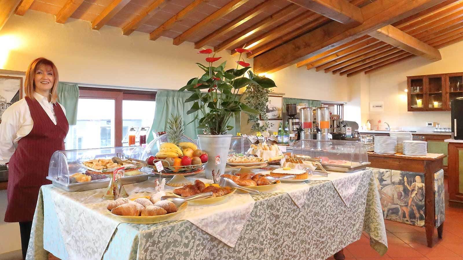 daily buffet breakfast (eur 9 per person)
