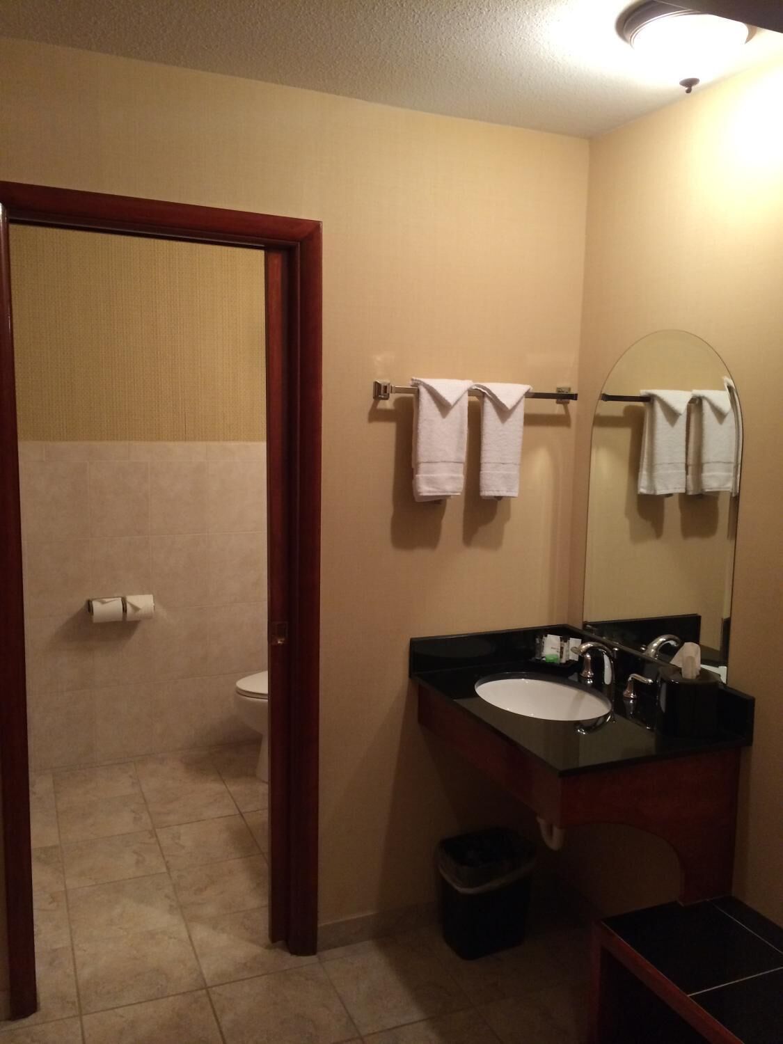 Free toiletries, hair dryer, towels, soap