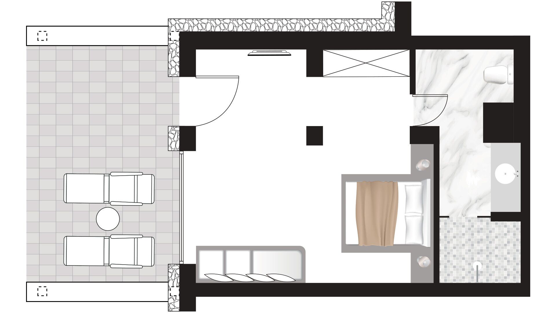 classic room | bathroom | shower, free toiletries, hair dryer, towels