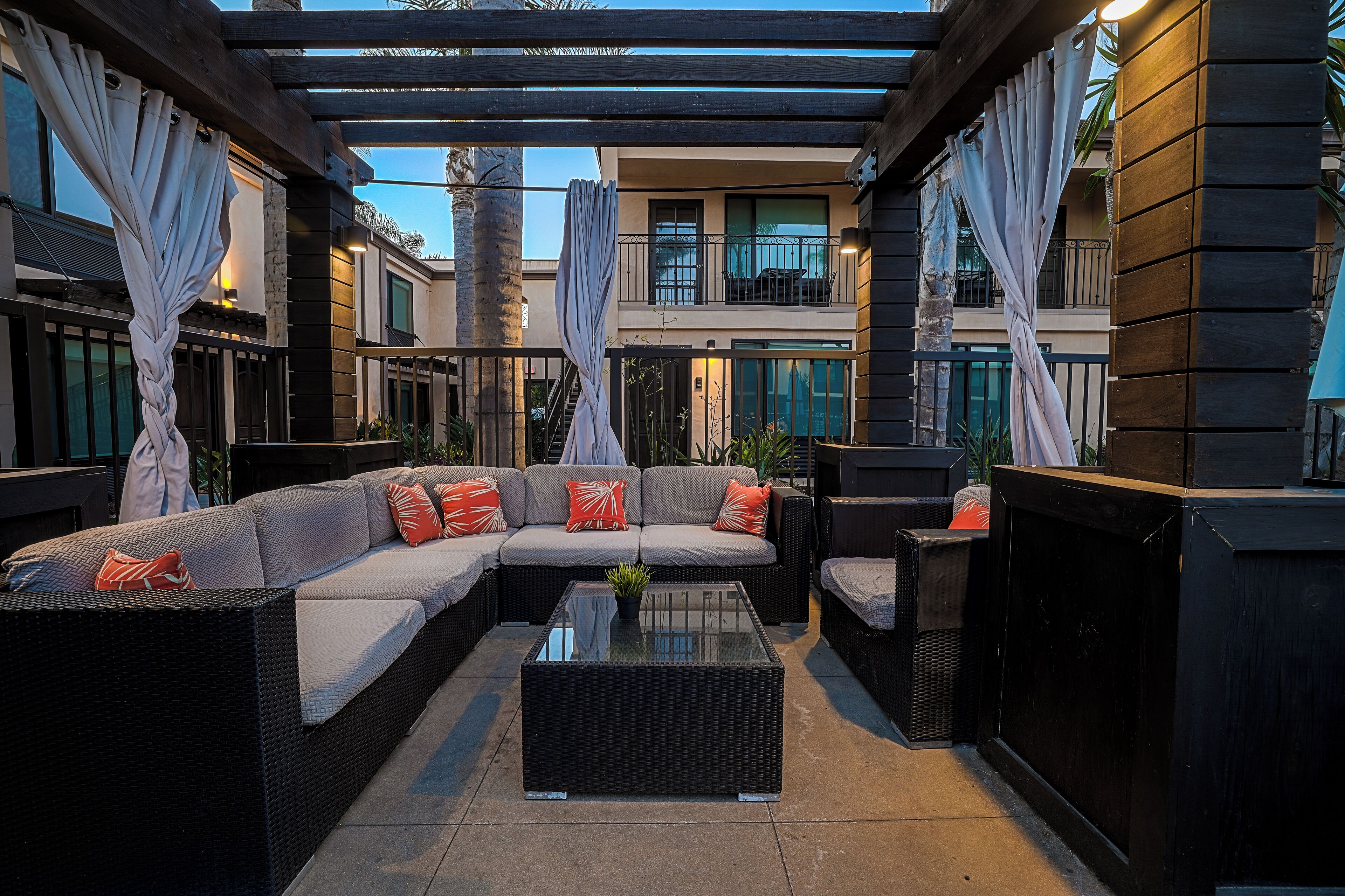 outdoor pool, open 9:00 am to 9:00 pm, free pool cabanas, pool umbrellas