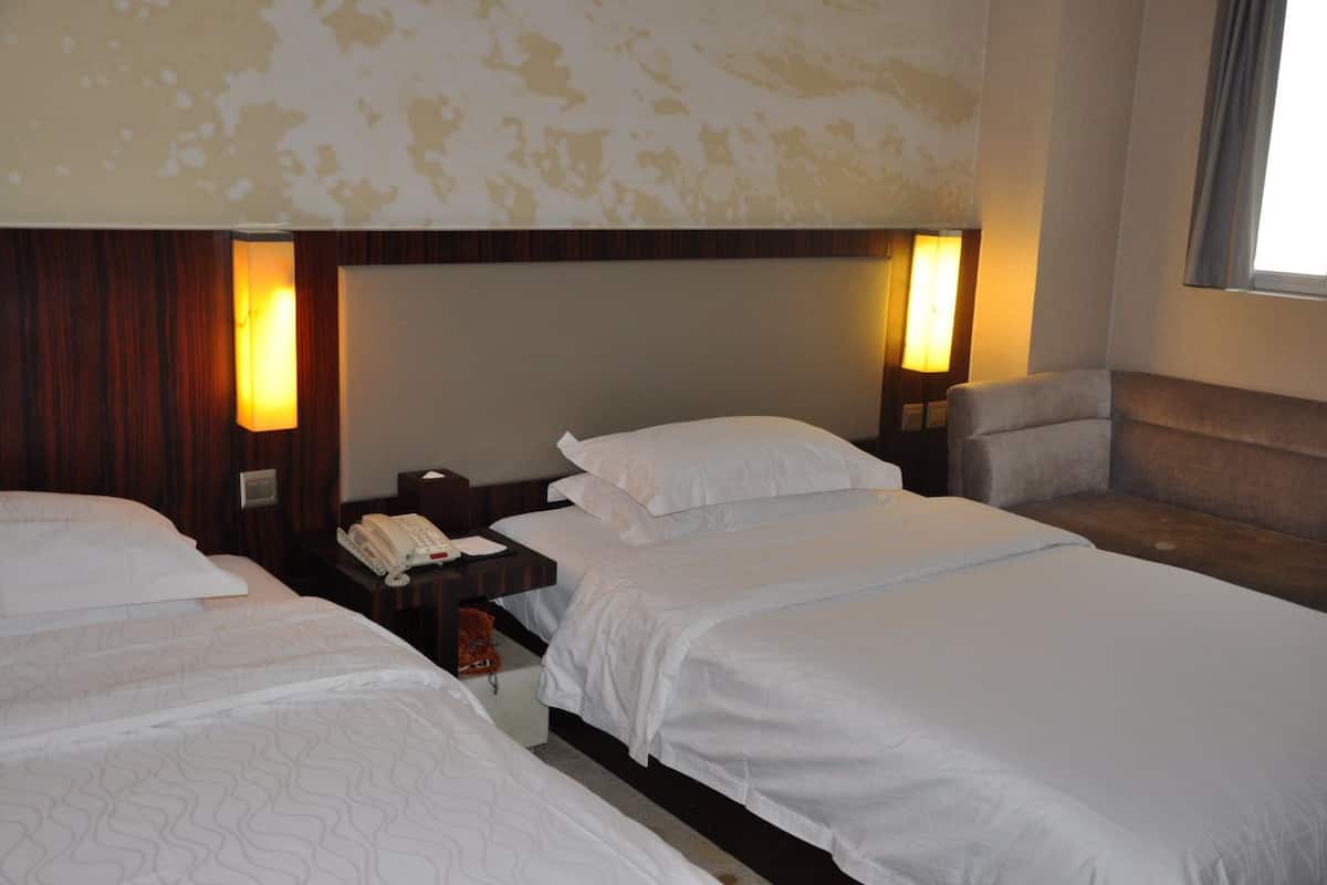 Blackout curtains, rollaway beds, free WiFi, alarm clocks