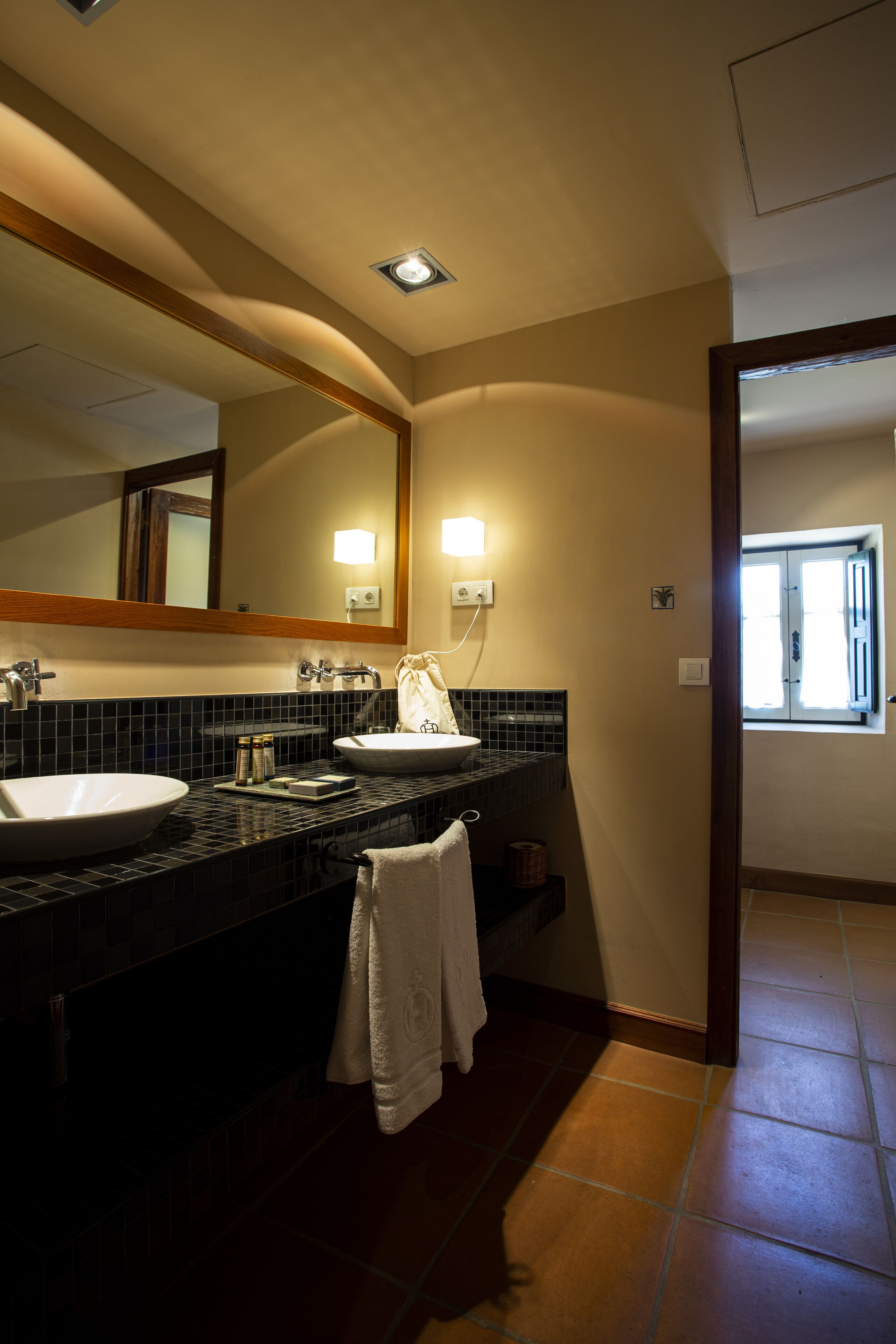 deluxe villa | bathroom | hair dryer, towels