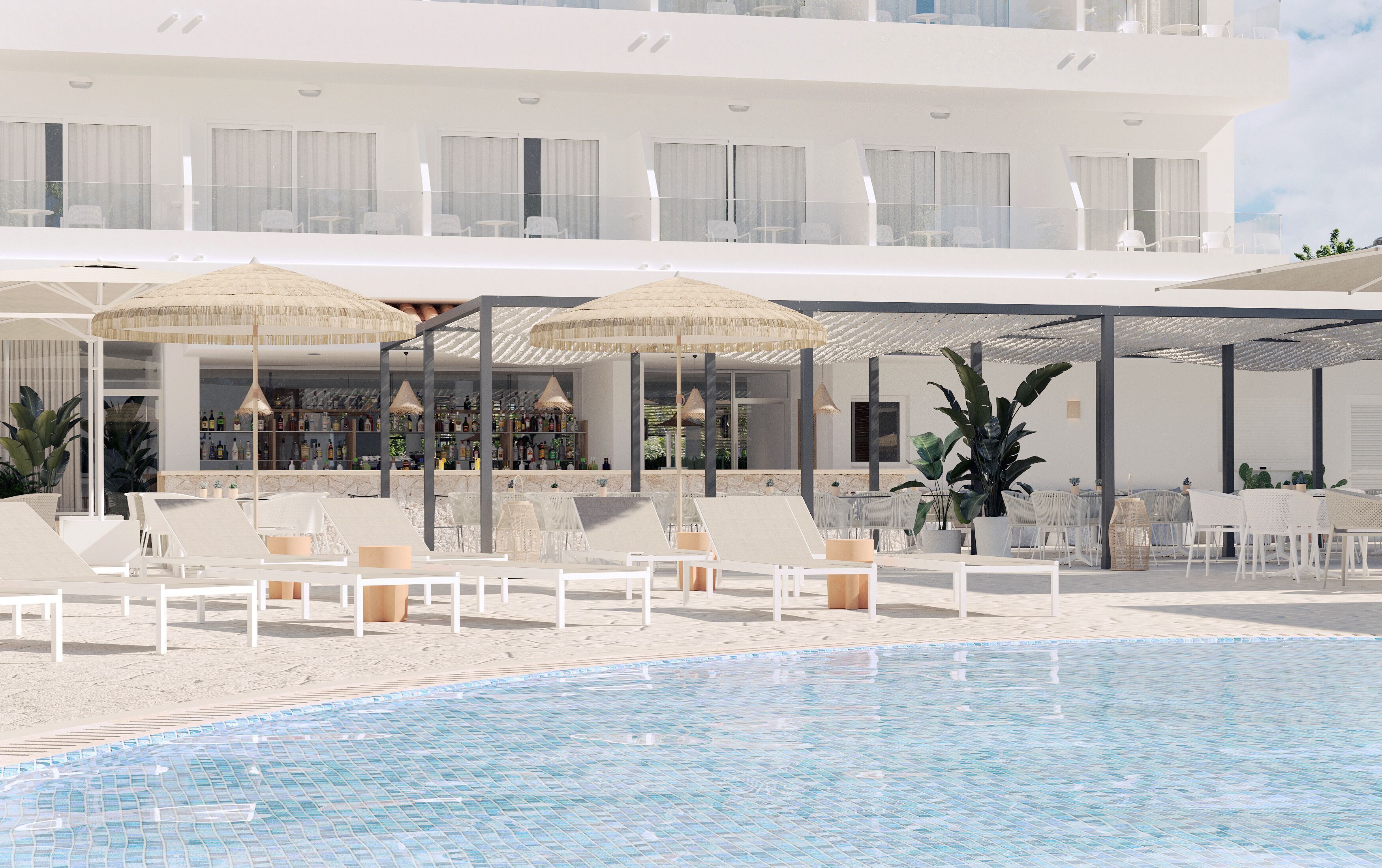 Außenpool, Liegestühle