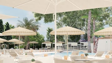 Außenpool, Liegestühle