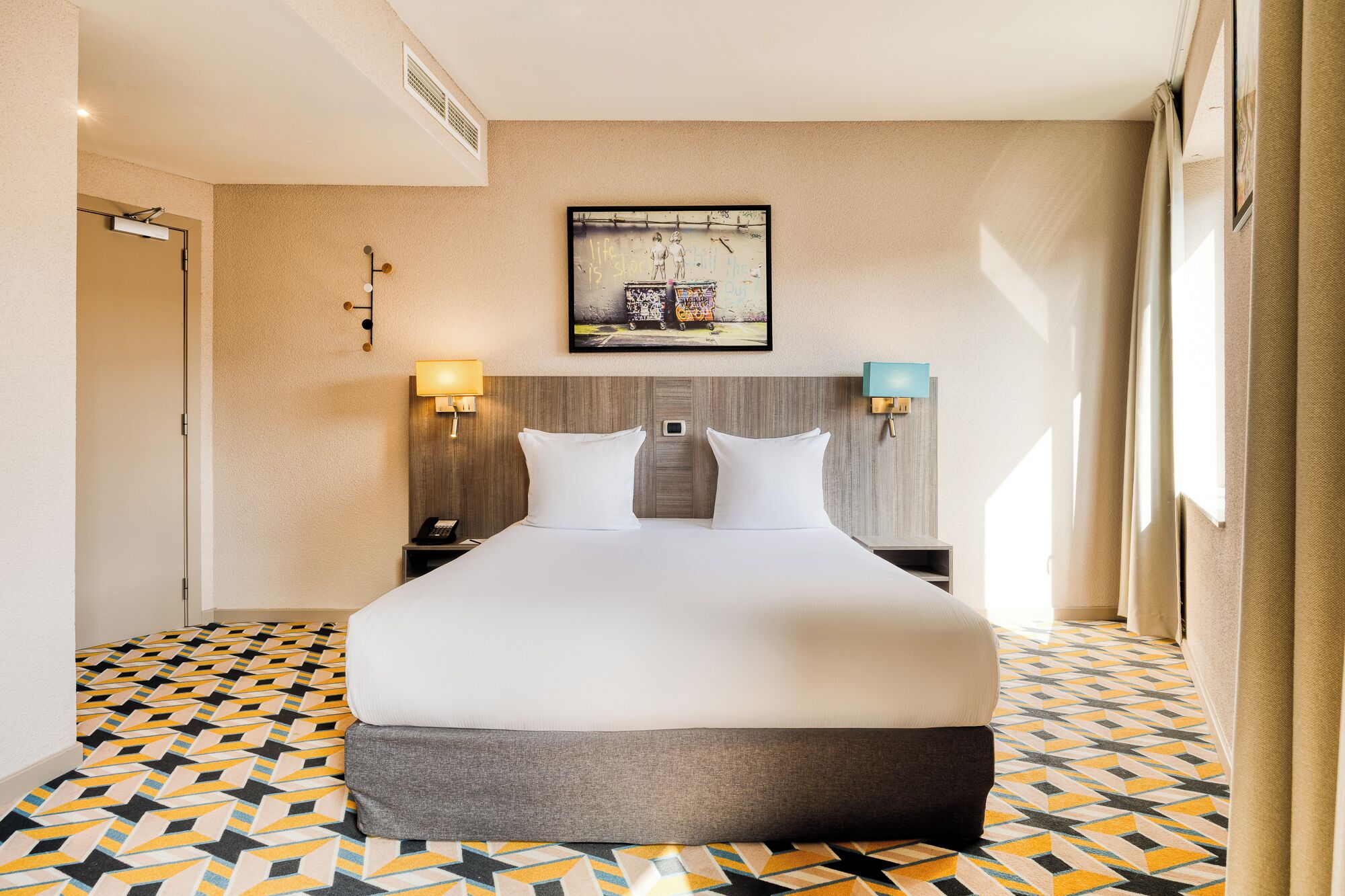 superior double room, 1 queen bed | in-room safe, desk, soundproofing, iron/ironing board