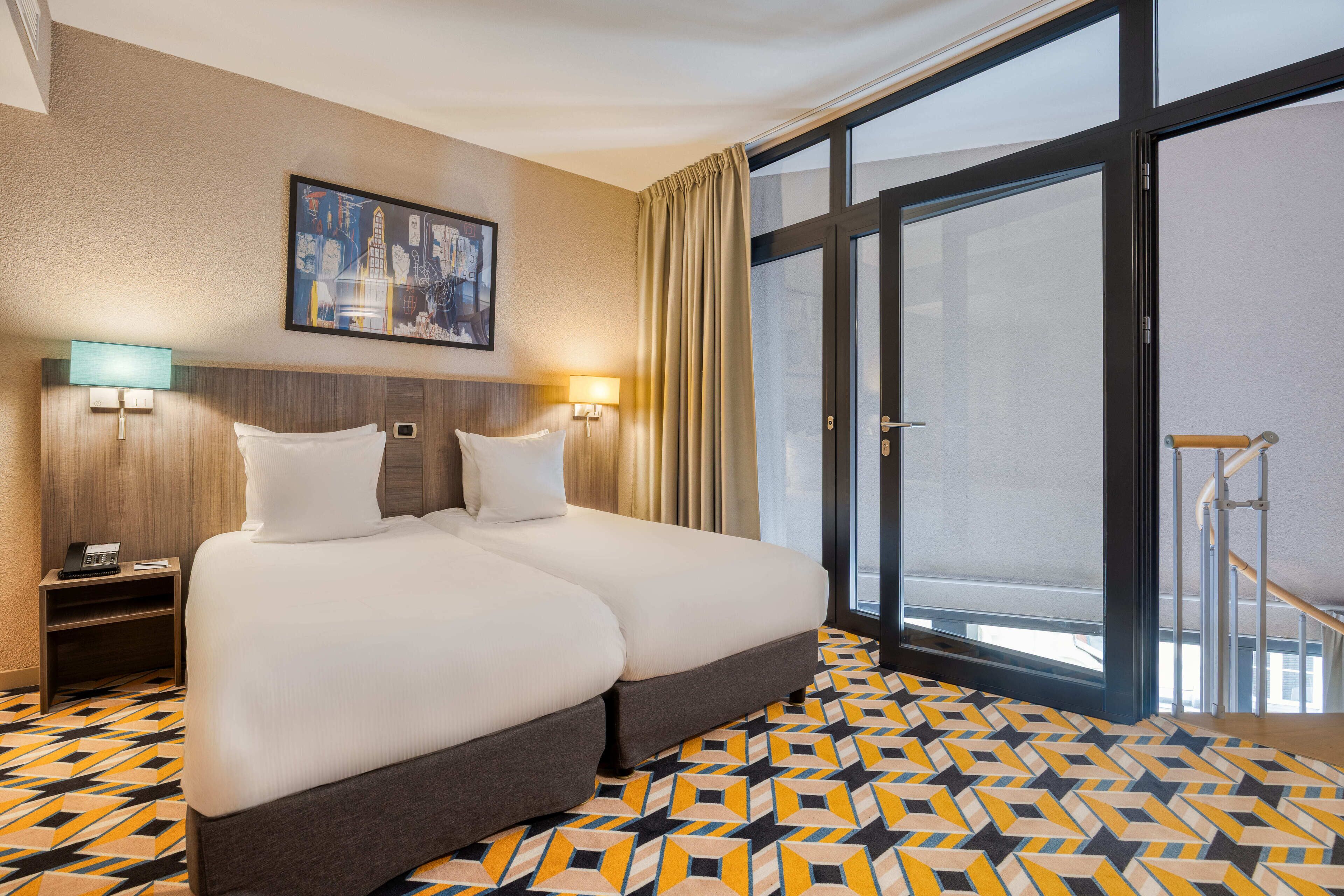 family duplex, mezzanine | in-room safe, desk, soundproofing, iron/ironing board