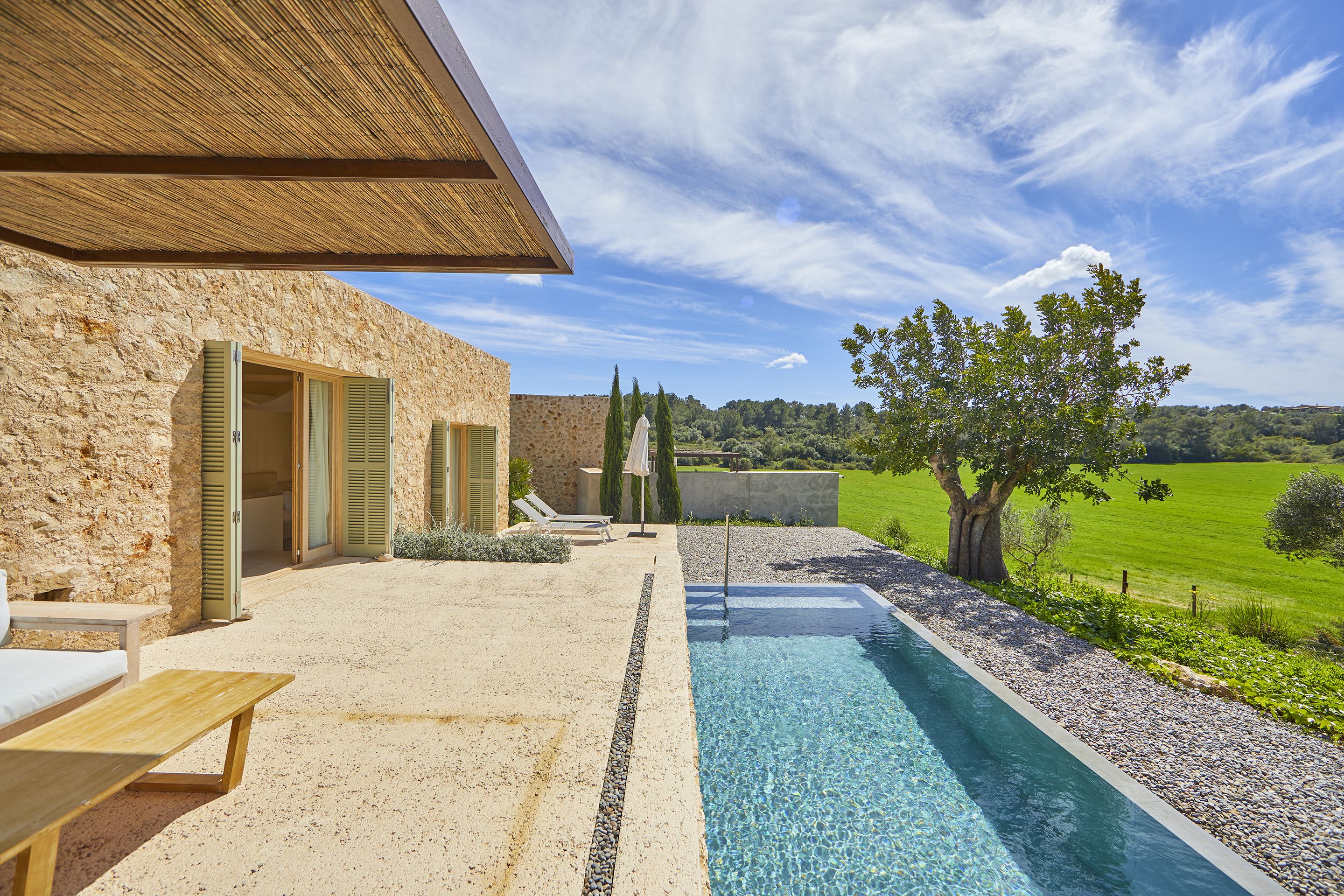 Grand-Suite, 1 Schlafzimmer, eigener Pool, zum Garten hin | Ausblick vom Zimmer