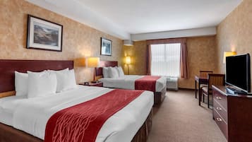 Standard Room, 2 Queen Beds, Non Smoking | Premium bedding, pillowtop beds, desk, blackout drapes