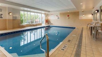 Indoor pool, open 7:00 AM to 10:00 PM, sun loungers