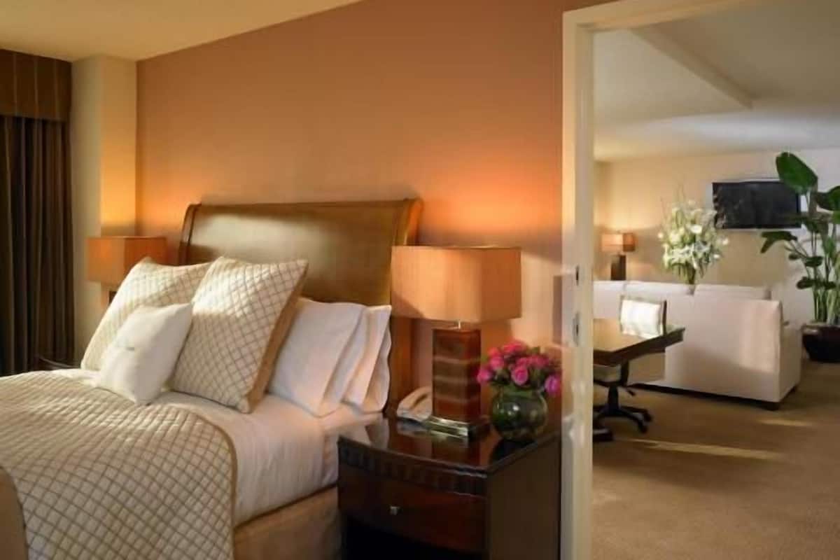 Literie de qualitĂ©, coffre-fort, bureau, rideaux dâobscurcissement