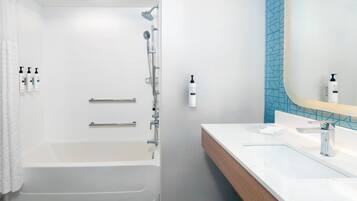 Free toiletries, hair dryer, towels