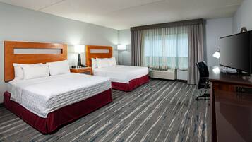 Standard Room Handicap Accessible Bathtub, 2 Queen Beds, Non Smoking | Pillowtop beds, desk, laptop workspace, blackout drapes