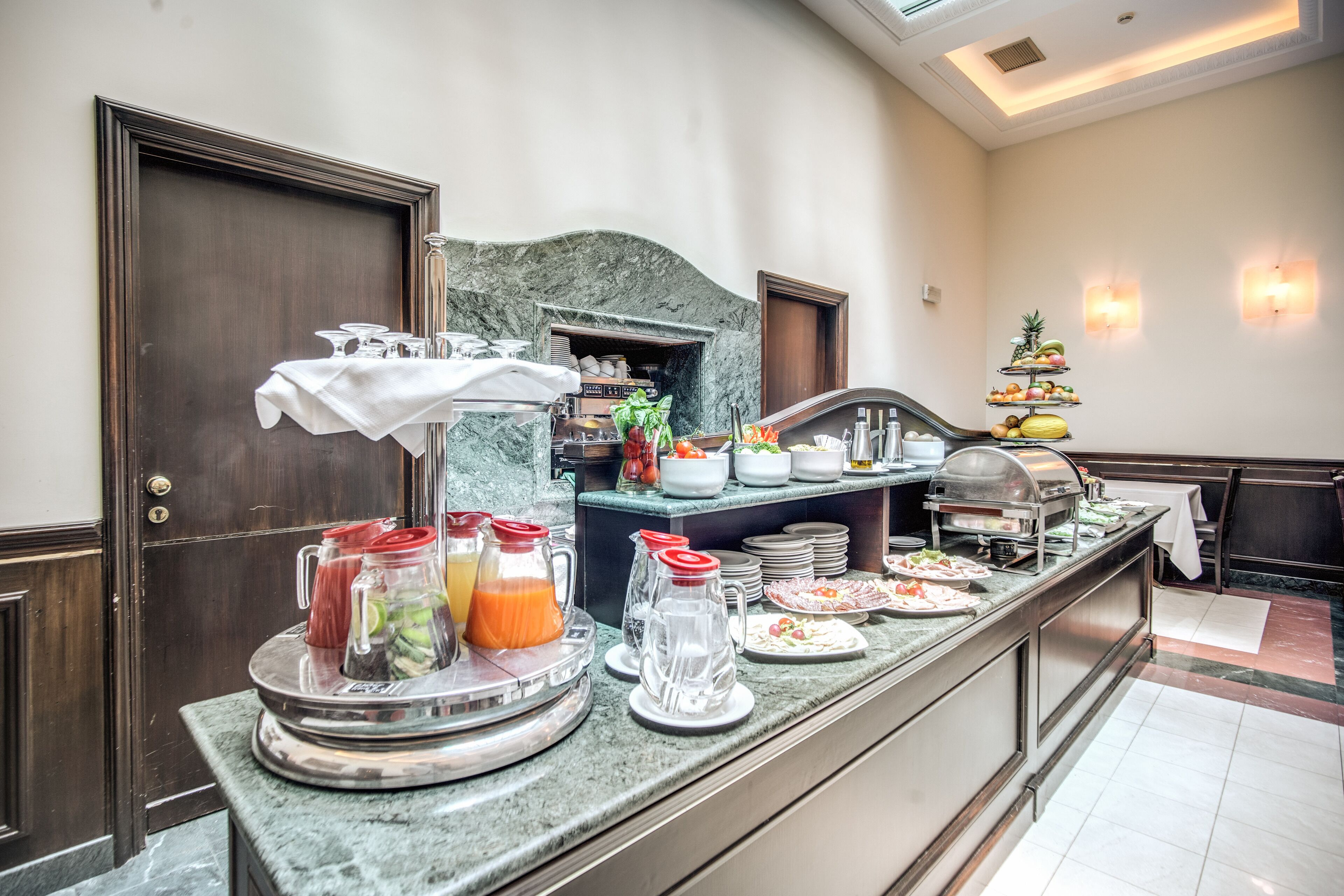 daily buffet breakfast (eur 15 per person)