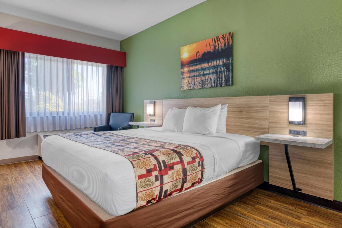 Habitación estándar, 1 cama King size, con acceso para personas discapacitadas, tina | Escritorio, tabla de planchar con plancha, cunas y camas extra