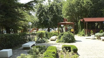 Outdoor banquet area