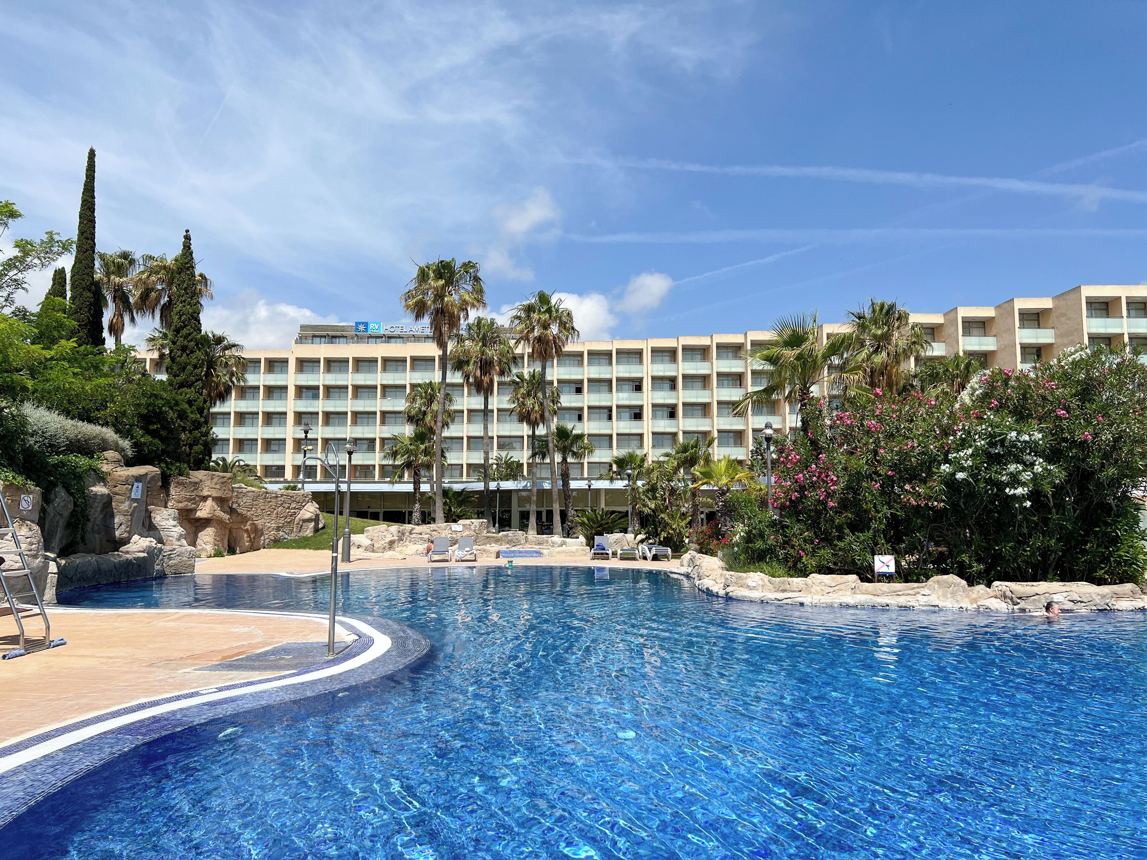 Indoor pool, outdoor pool, pool umbrellas, sun loungers