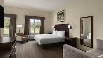Individually furnished, desk, blackout curtains, iron/ironing board