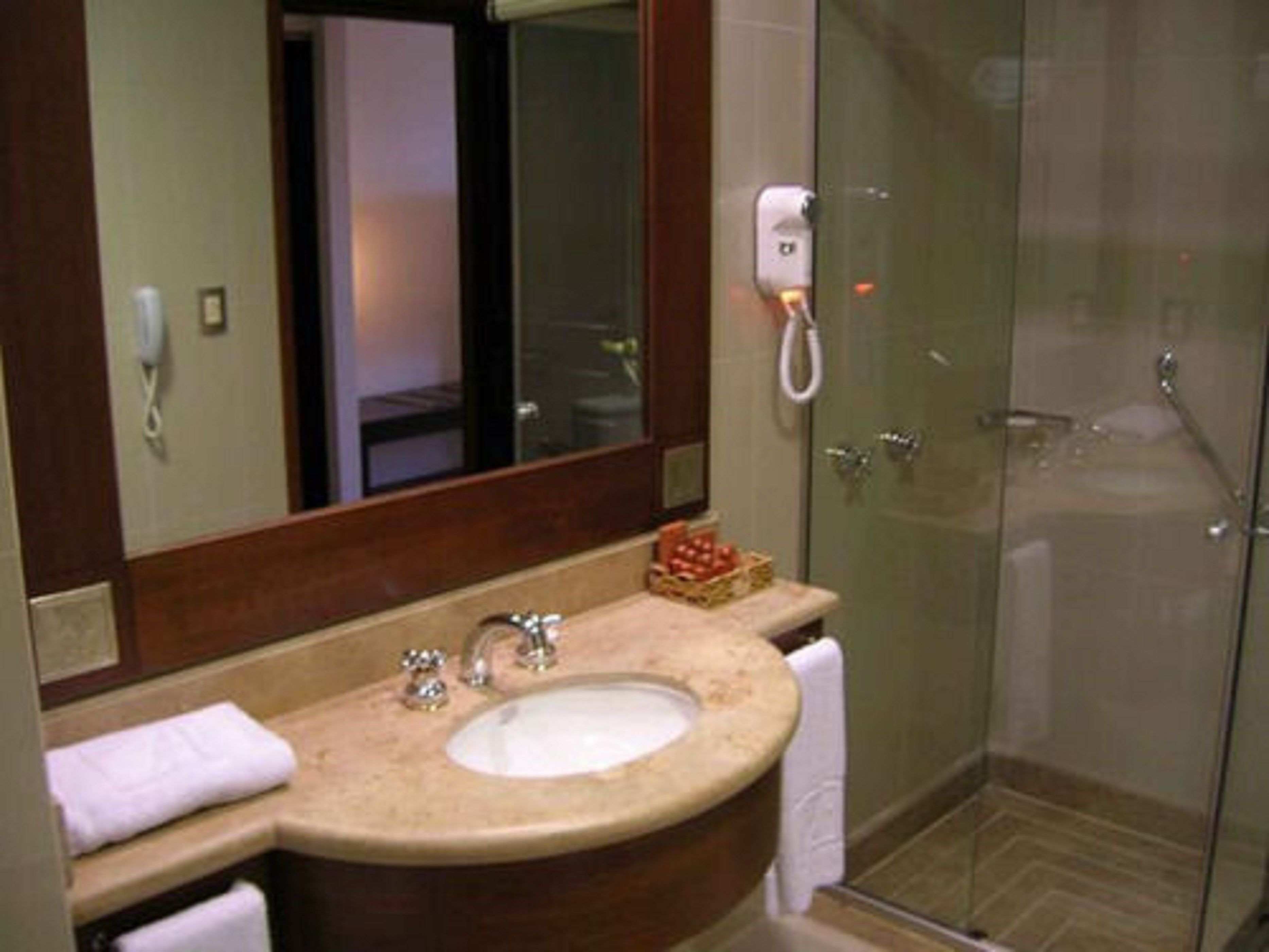 free toiletries, hair dryer, bidet, towels