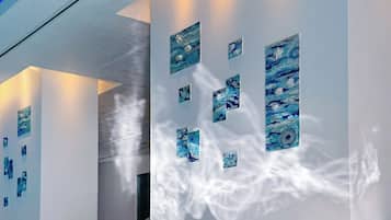 Indoor pool, pool loungers