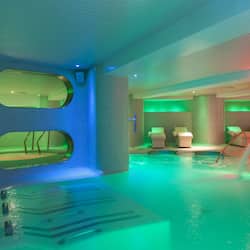 Sauna, hot tub, steam room, body treatments, facials, massages