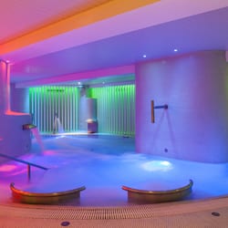 Sauna, hot tub, steam room, body treatments, facials, massages