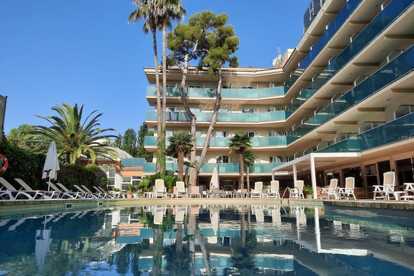 Indoor pool, outdoor pool, open 9:00 AM to 8:00 PM, pool umbrellas
