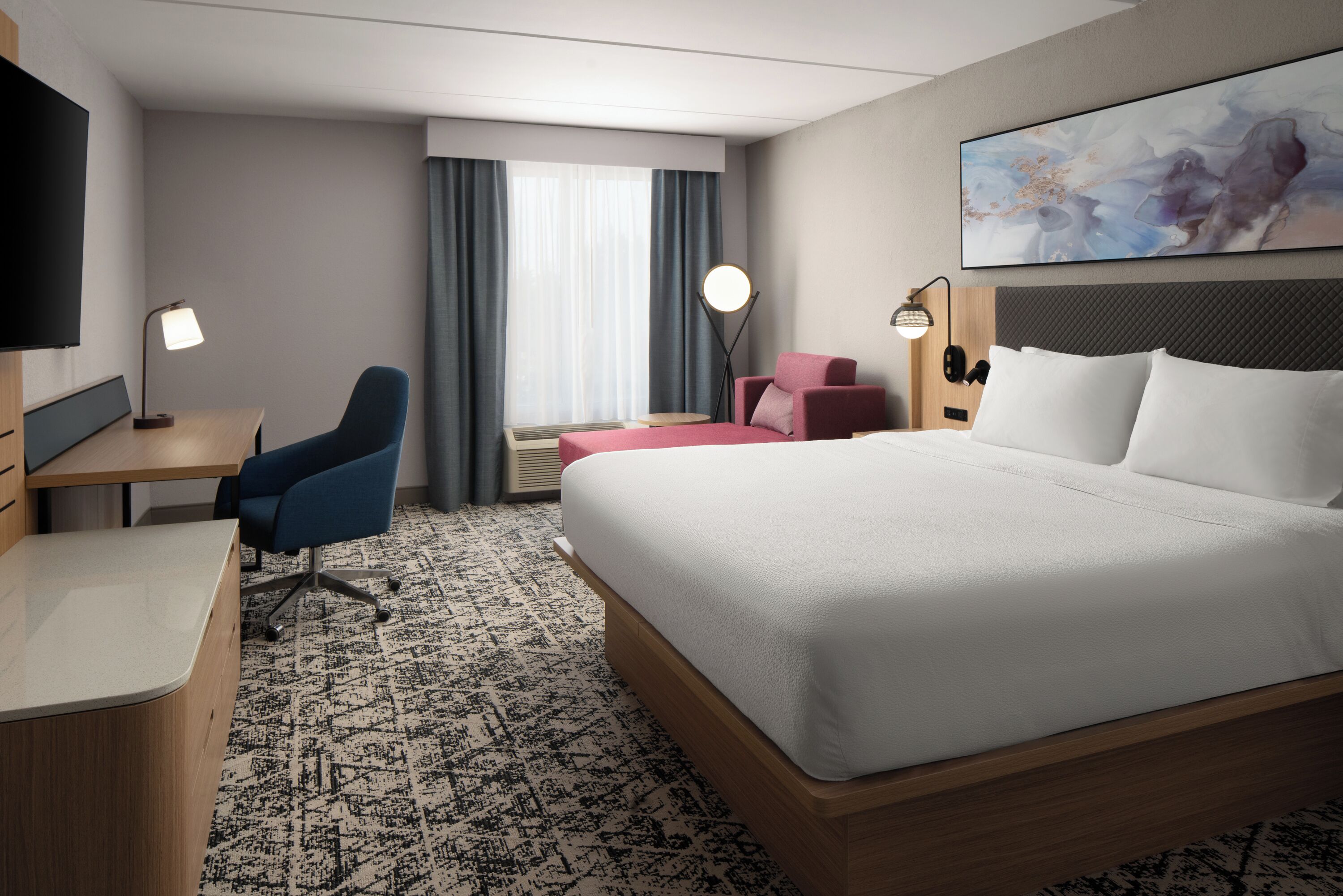 blackout curtains, iron/ironing board, free cots/infant beds