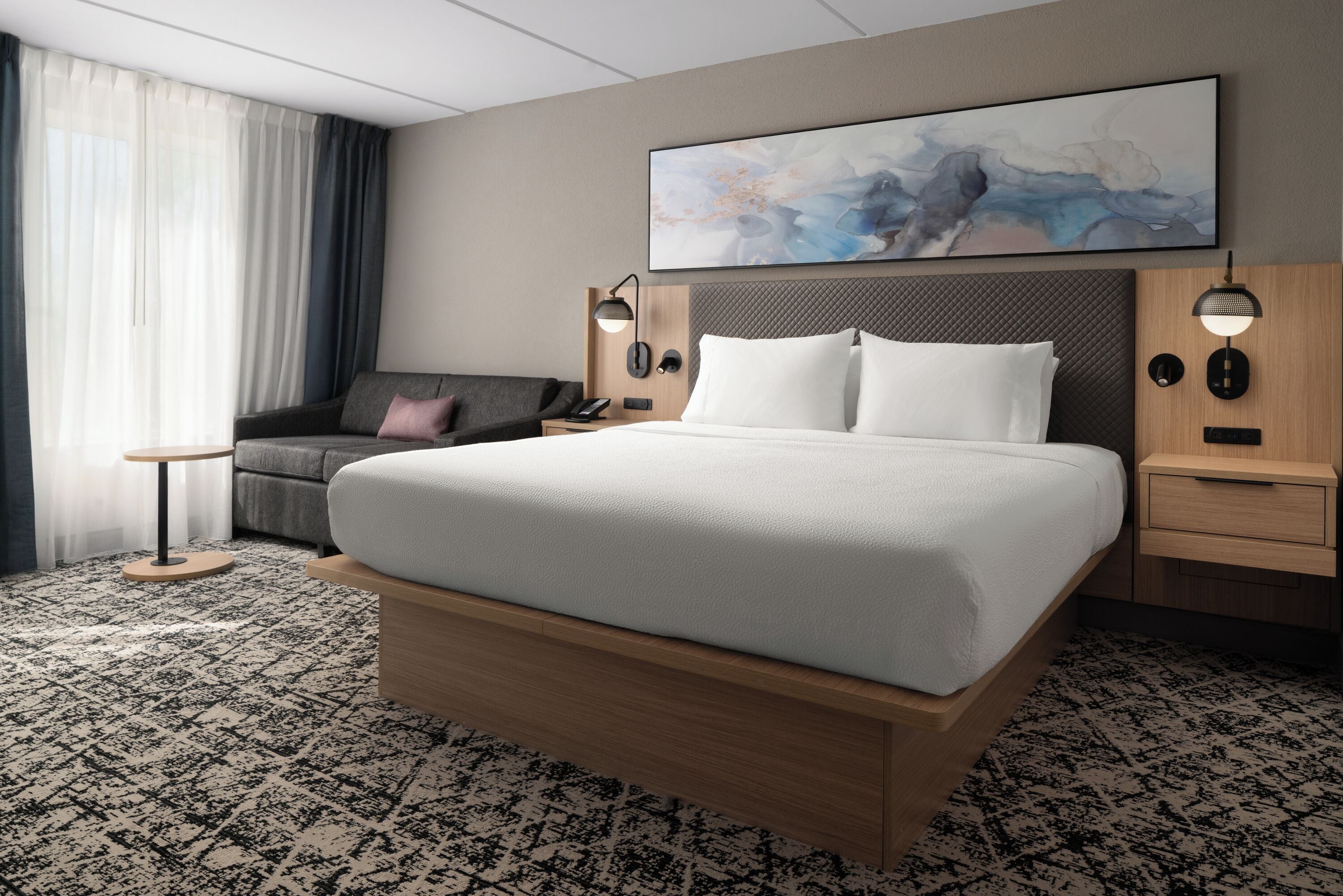 room, 1 king bed with sofa bed | blackout curtains, iron/ironing board, free cots/infant beds