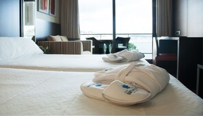 Standard Double or Twin Room, Sea View | Premium bedding, minibar, in-room safe, desk