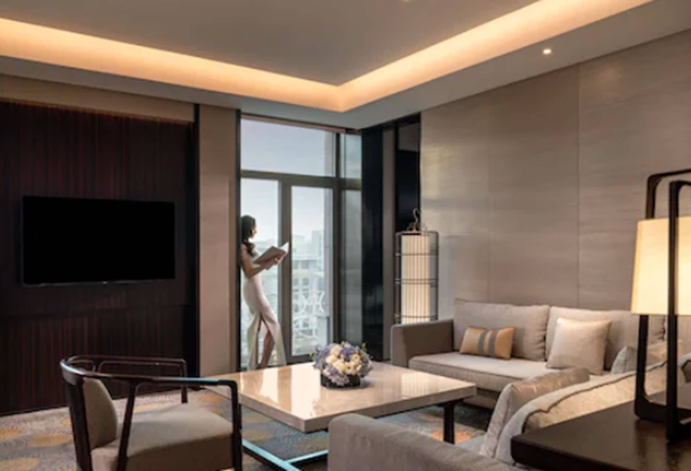 Elite Suite Chang'an Avenue | Living area | LCD TV, DVD player