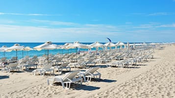 Private beach nearby, beach bar