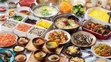 Café da manhã com buffet todos os dias mediante uma taxa