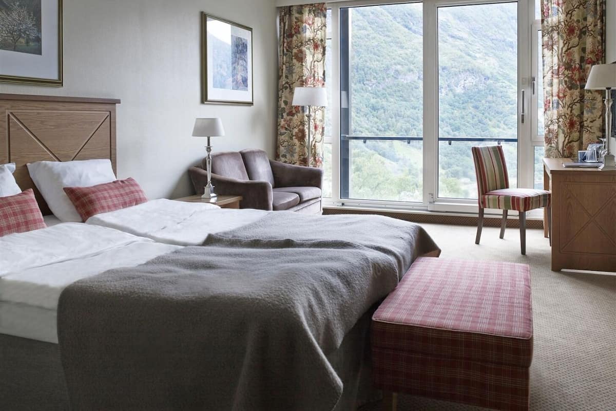 double room (with fjord view) | pillow-top beds, minibar, free wifi, bed sheets