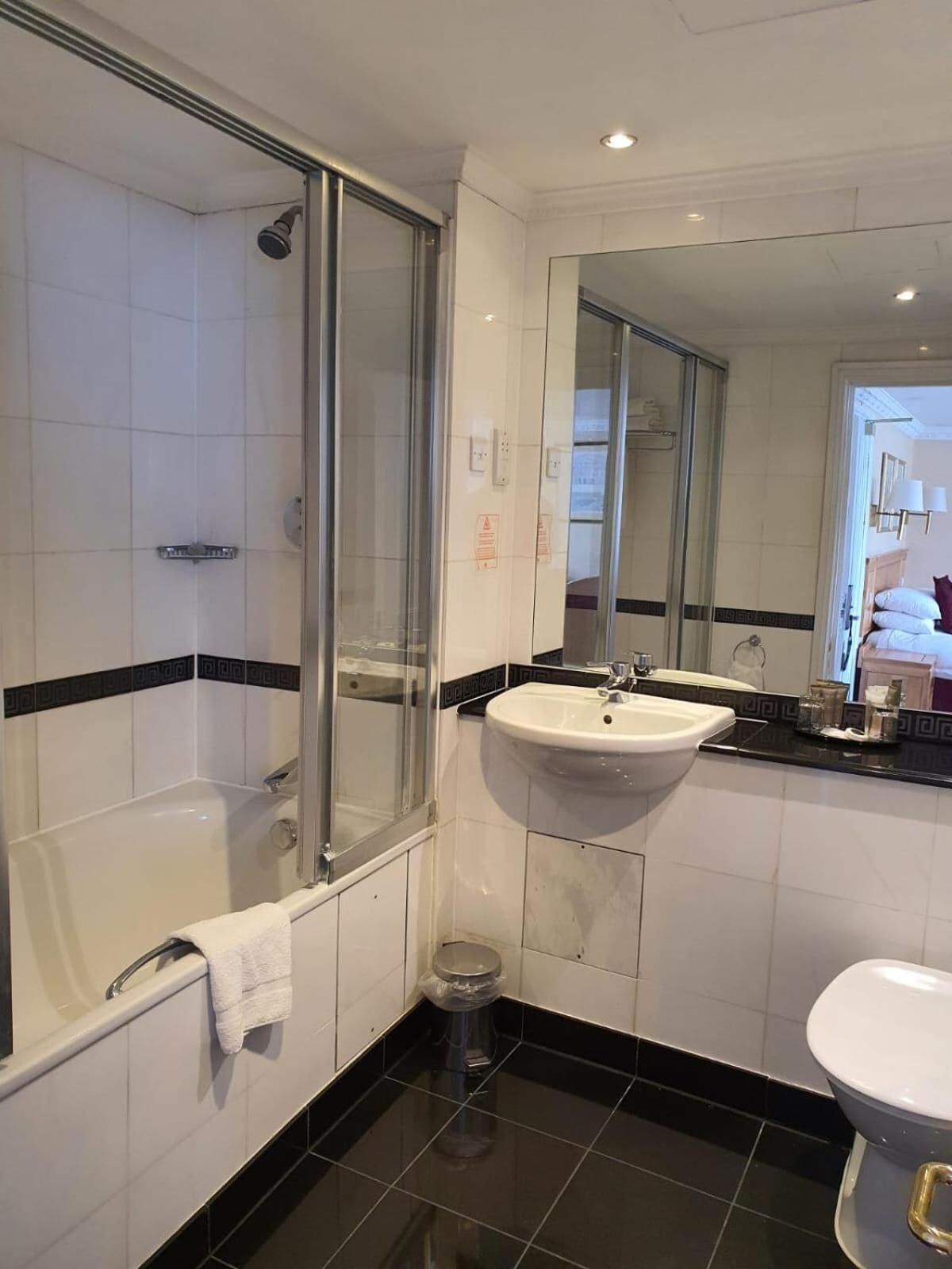 free toiletries, hair dryer, towels