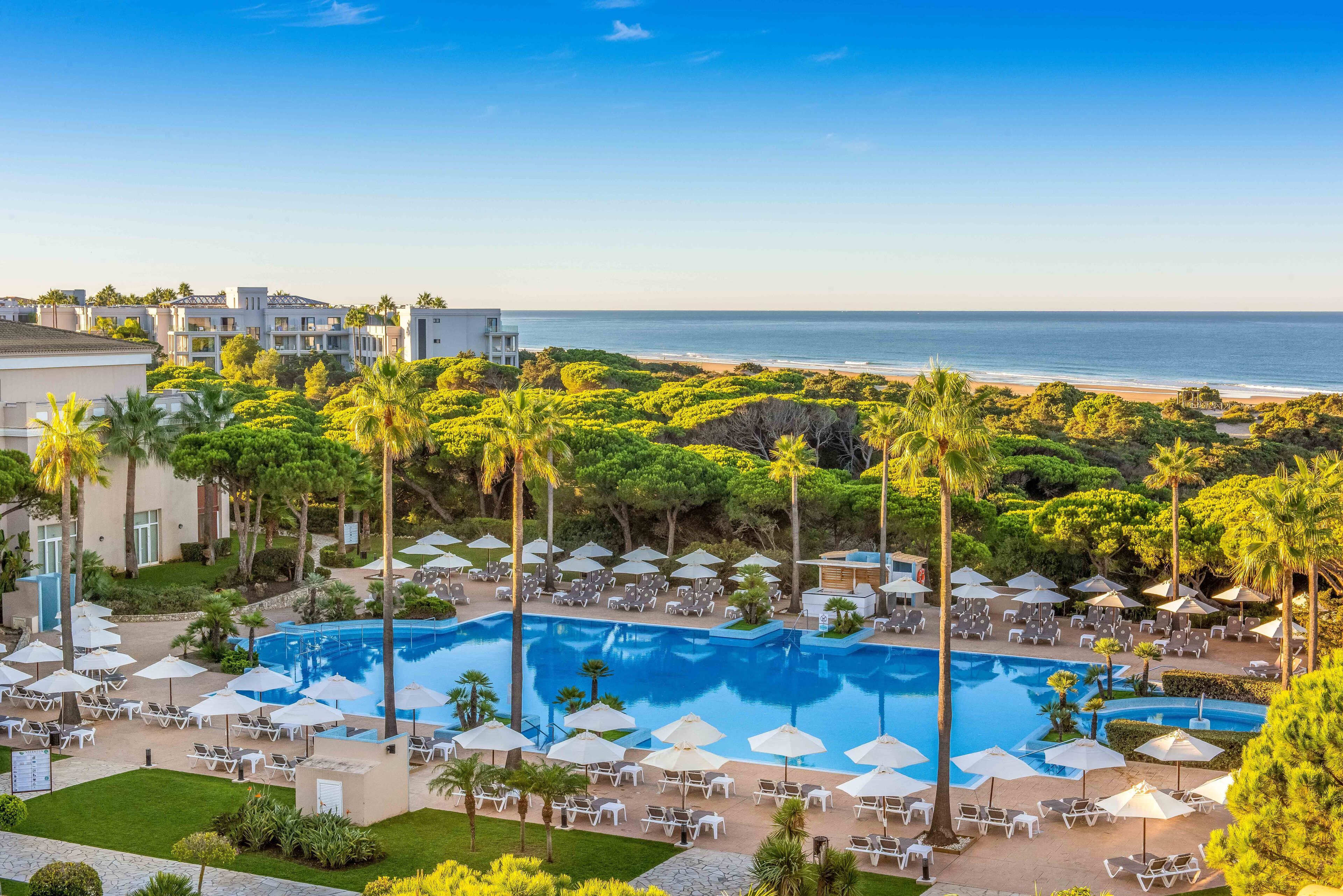 indoor pool, 2 outdoor pools, open 11:00 am to 7:00 pm, pool umbrellas