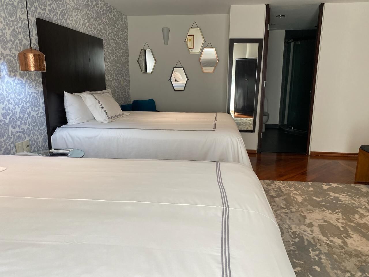 standard room, 2 queen beds | premium bedding, minibar, in-room safe, iron/ironing board