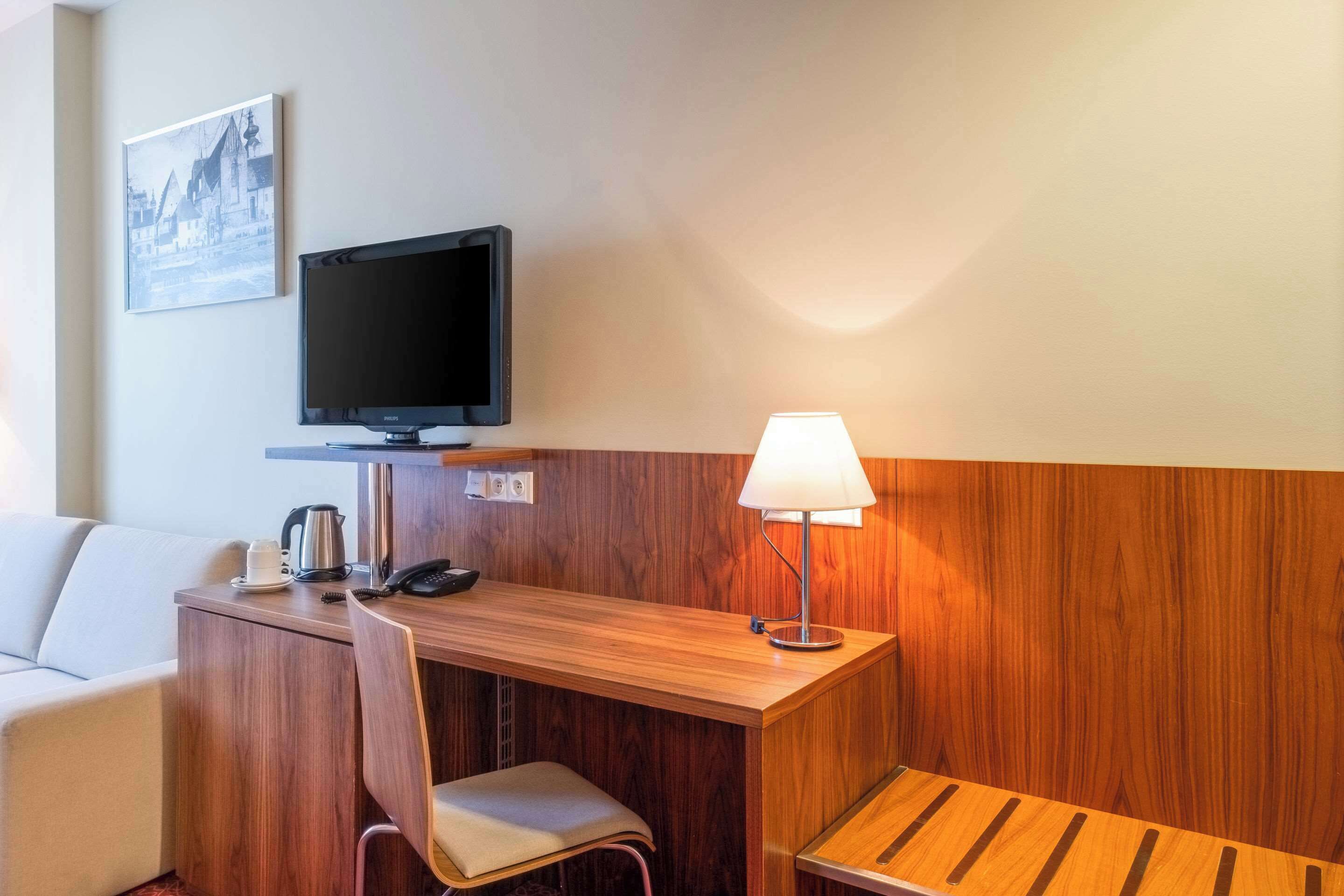 standard room, 2 single beds | in-room safe, desk, laptop workspace, blackout curtains