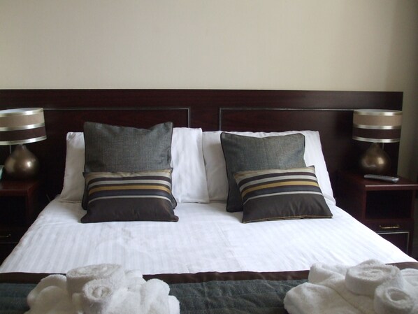 Egyptian cotton sheets, premium bedding, iron/ironing board, free WiFi