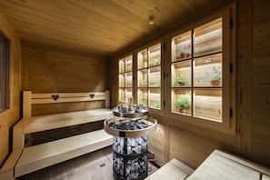 Sauna, steam room, Turkish bath/hammam, body treatments, hydrotherapy