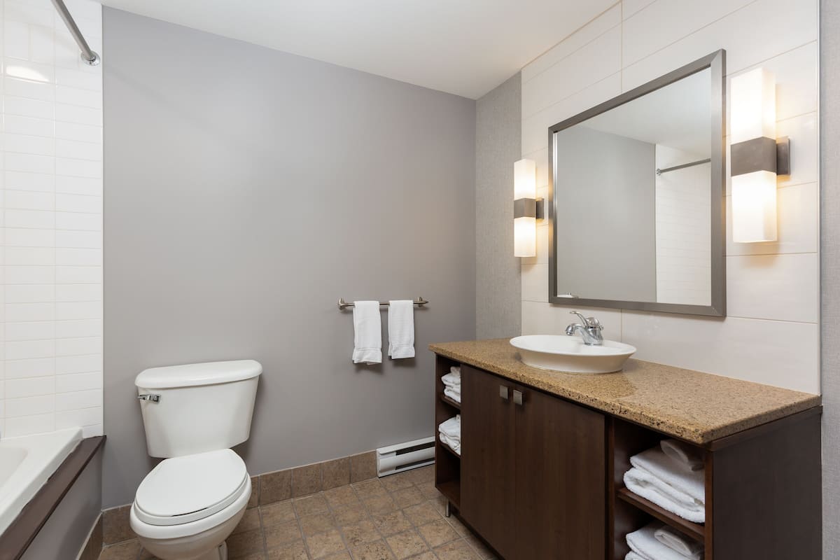 free toiletries, hair dryer, bathrobes, towels