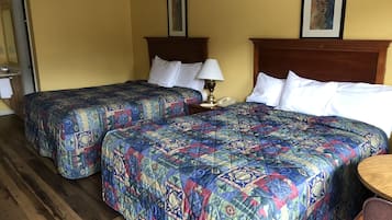 Blackout drapes, free WiFi, bed sheets, alarm clocks