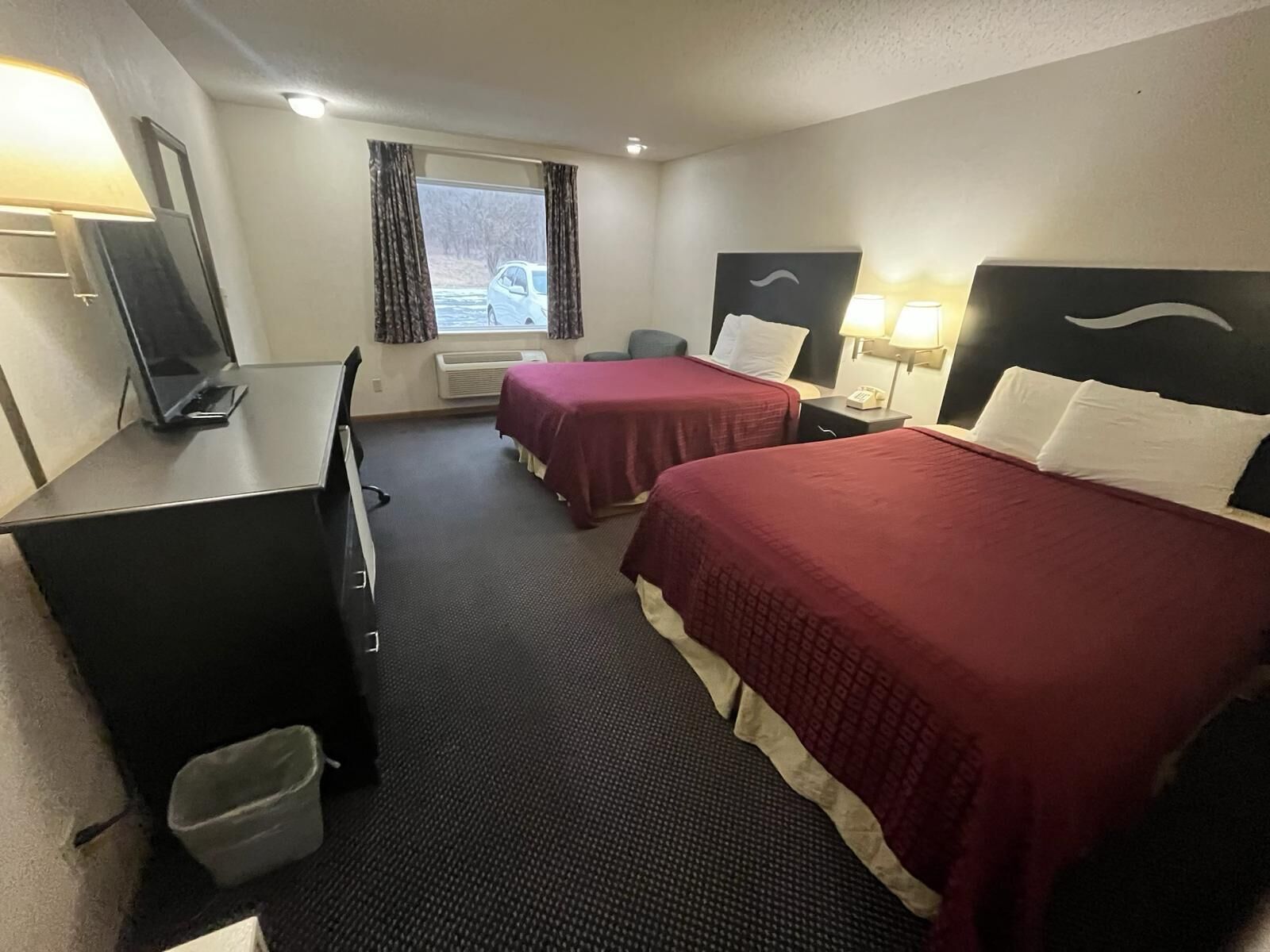 Room, 2 Queen Beds, Non Smoking | Desk, iron/ironing board, free WiFi, bed sheets