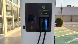 An electric vehicle charging station branded with "IBERDROLA" at a parking lot. - Albufera Apartotel (Alfafar)