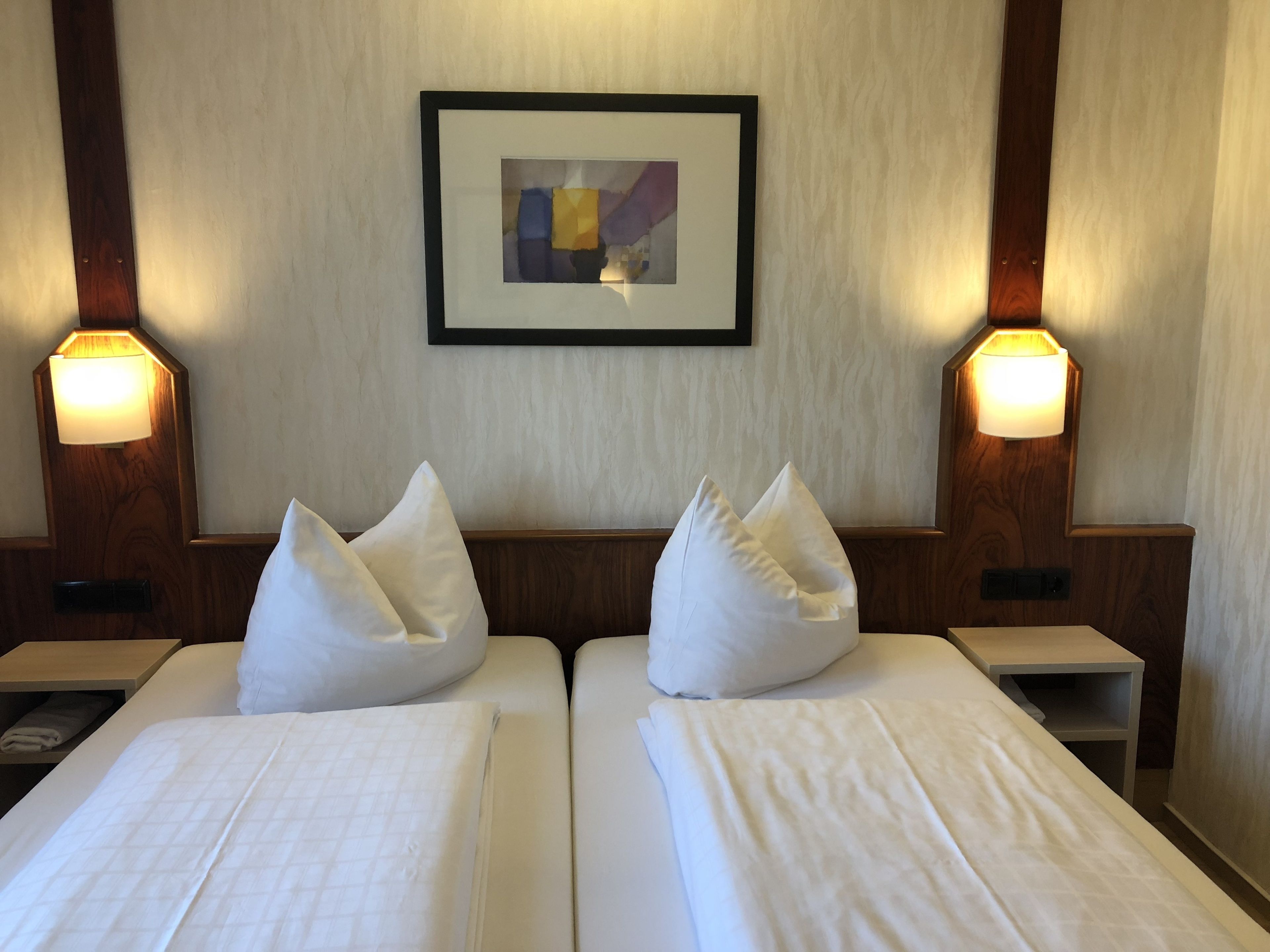 classic room guest house | down duvets, desk, laptop workspace, blackout curtains