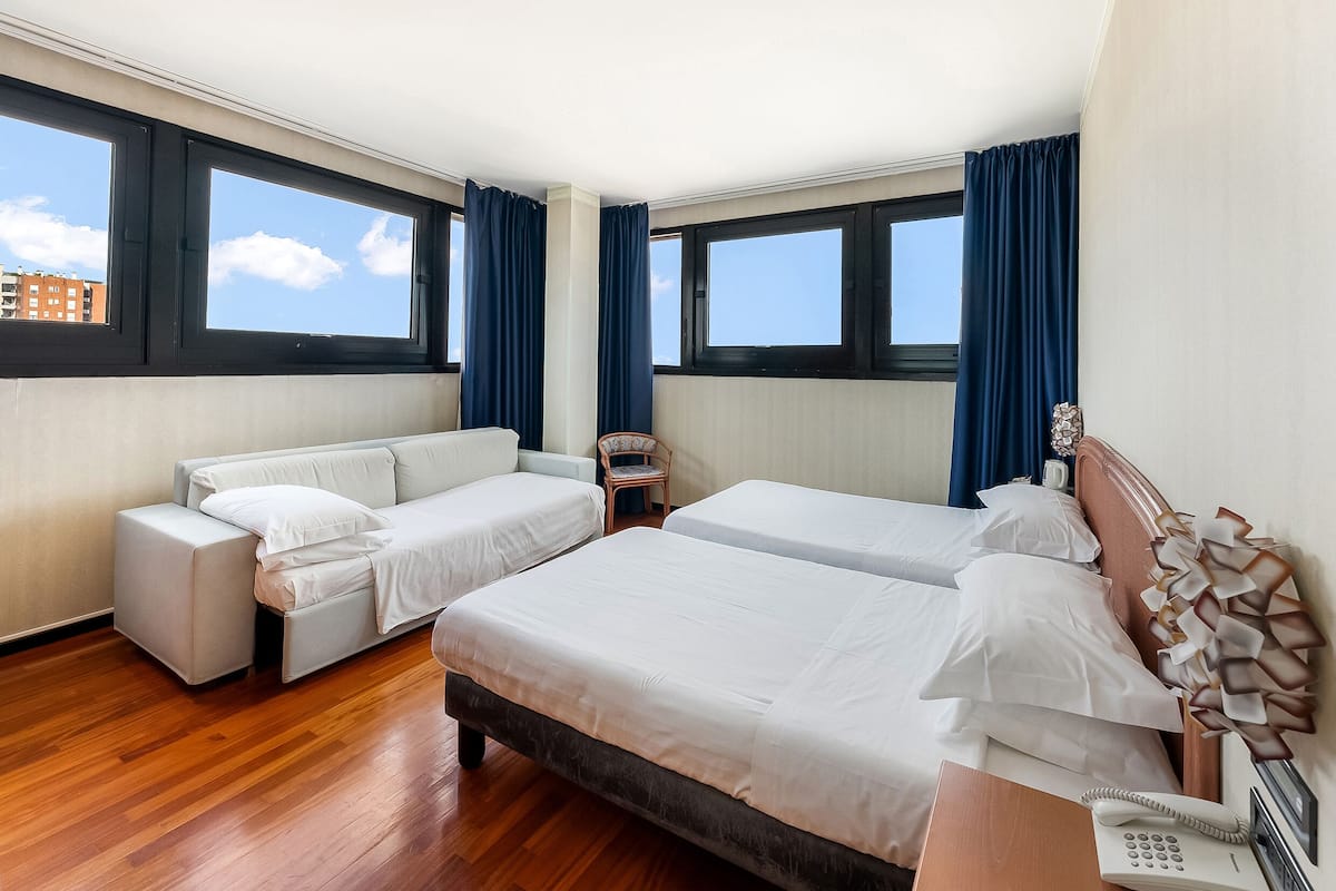panoramic triple room | premium bedding, down duvets, minibar, in-room safe