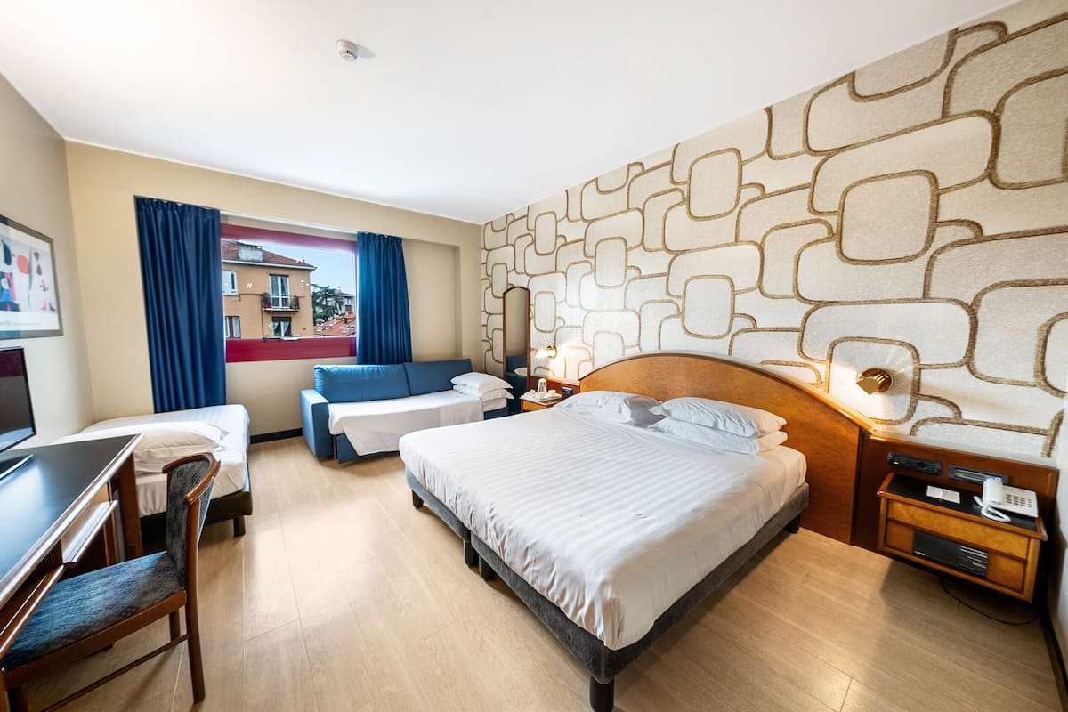 comfort quadruple room | premium bedding, down duvets, minibar, in-room safe