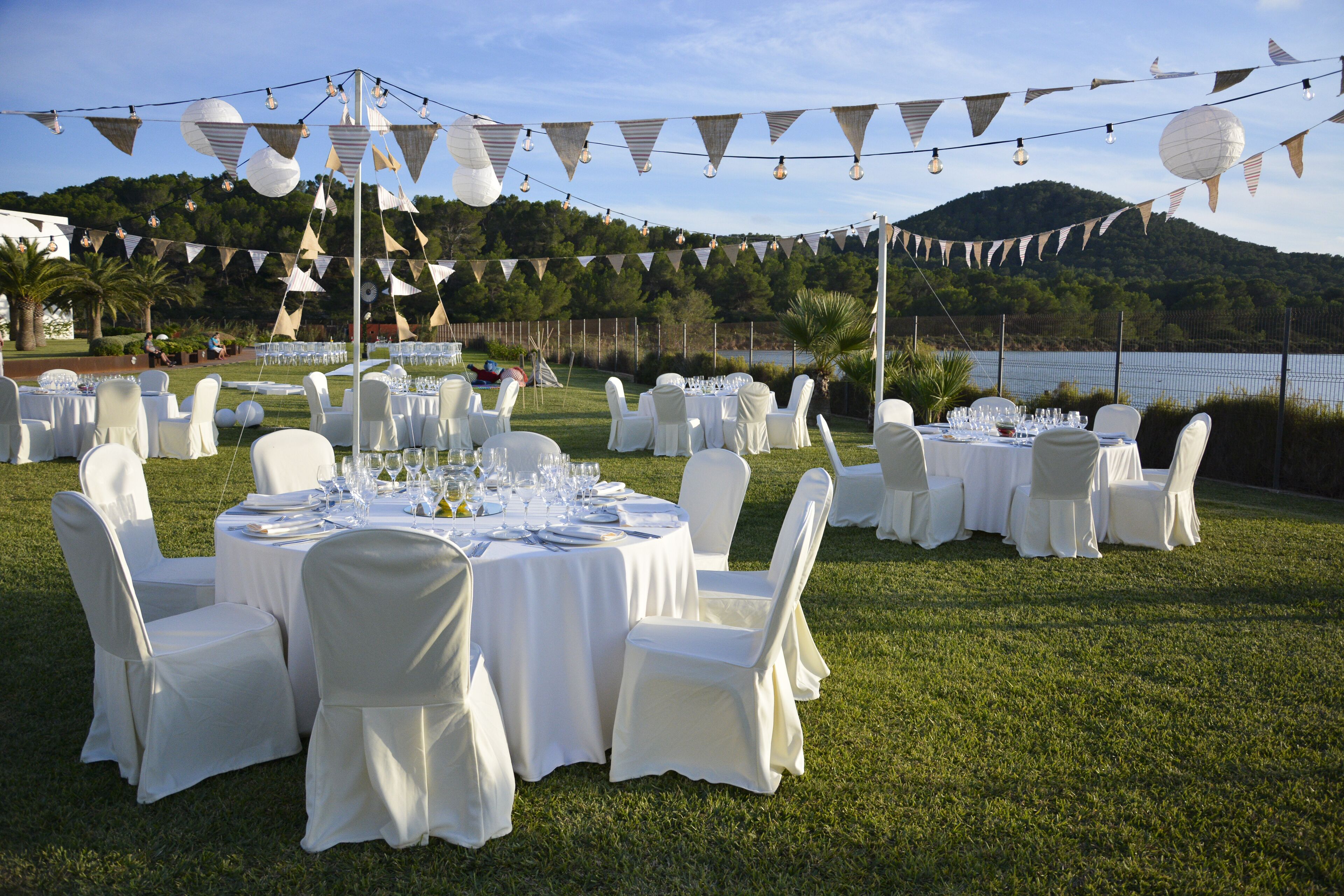 outdoor wedding area