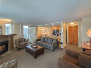 Townhome, 3 Bedrooms with Balcony (Unit 20) | Living area | TV, fireplace, DVD player - Valhalla Vacations at Whistler (Whistler)