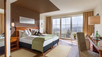 Dobbeltværelse - udsigt til dal | 1 soveværelse, premium-sengetøj, minibar, pengeskab på værelset