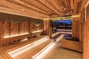 Behandlingsrom for par, badstue, boblebad, dampbad og kroppsbehandlinger